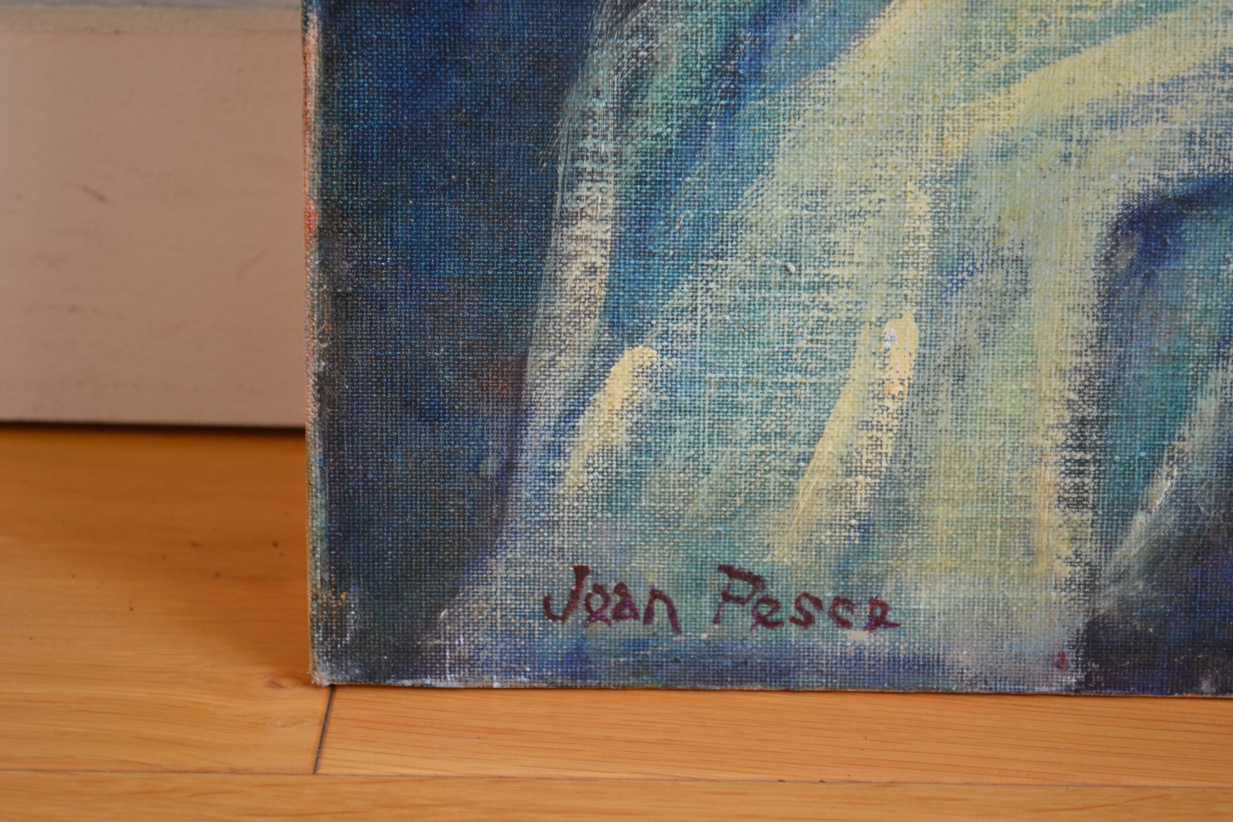 Jean Pesce (1926) painting "nude with bent leg" HSP