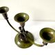 Art Deco Swedish Grace  candleholder in Varnish Verdigris Brass