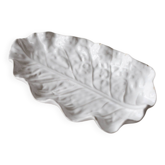 Bordallo Pinheiro white leaf dish