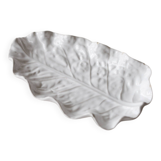 Plat Bordallo Pinheiro feuille blanche