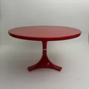 Red '4997' Dining Table by Gardella & Castelli for Kartell, Italy, 1970