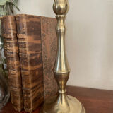 Set of three vintage brass candlesticks
