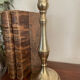Set of three vintage brass candlesticks