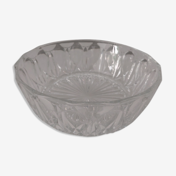 Glass bowl with cups, 70s