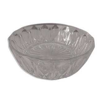 Glass bowl with cups, 70s