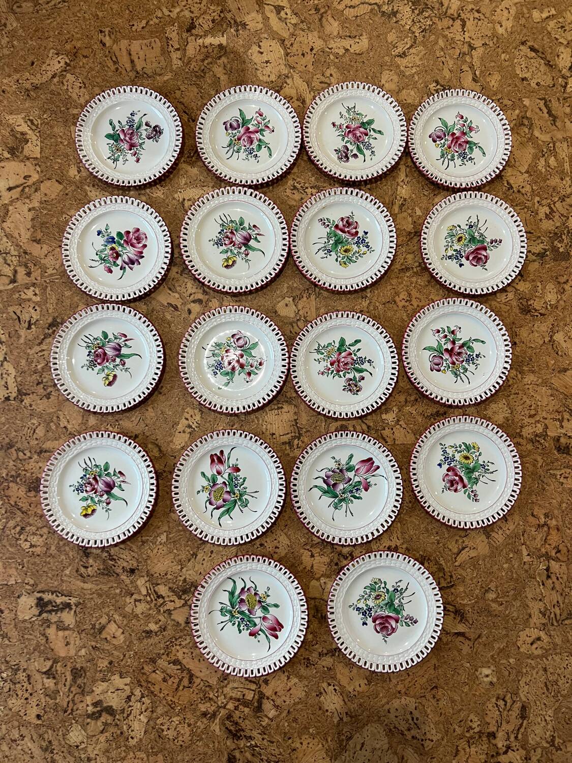 Lot 18 Dessert plates Luneville Réverbère