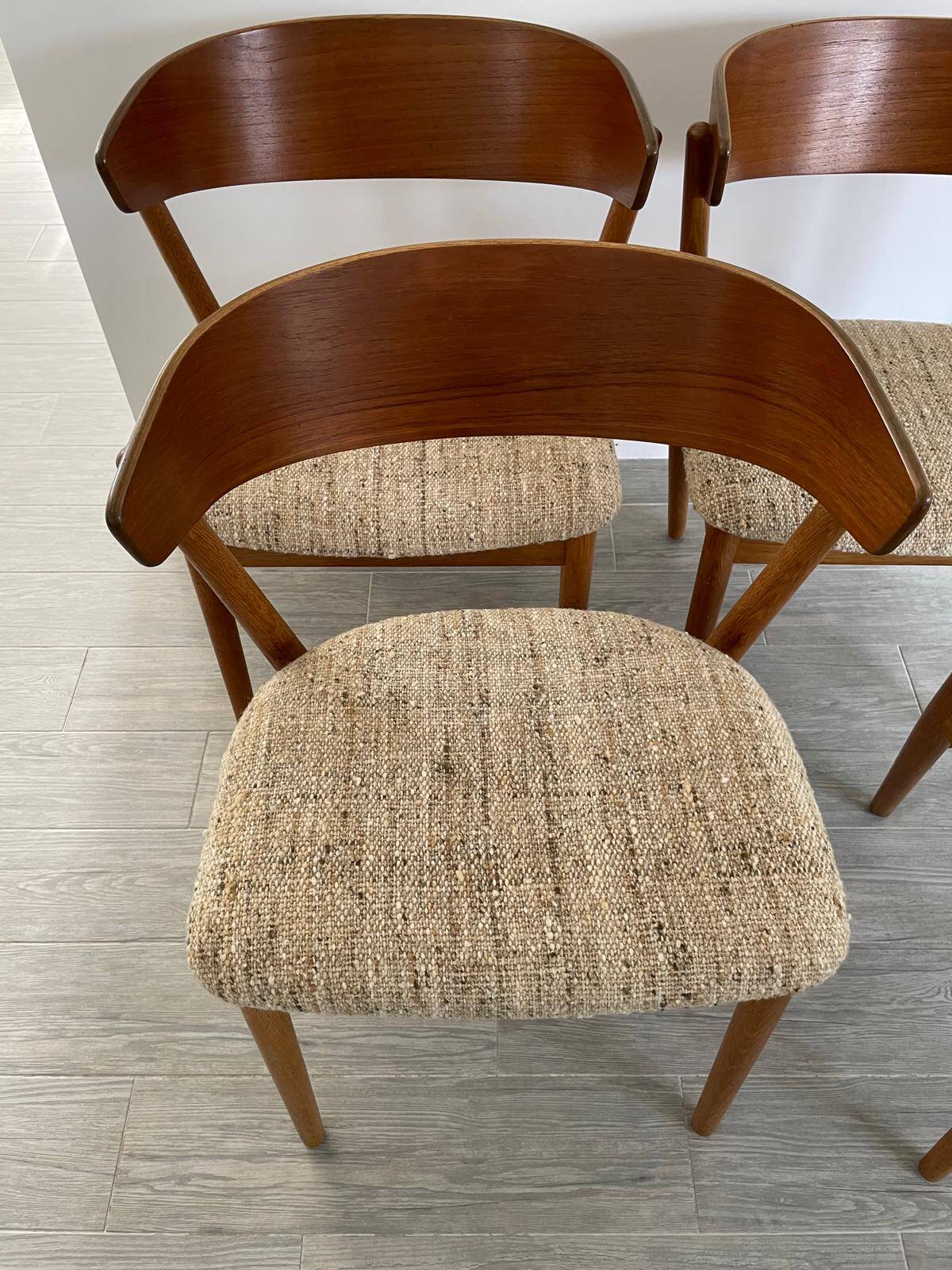 4 Helge Sibast dining chairs model 7, 1953