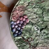 Slush Cake Dish Serving Tart Vine Leaves Grape Patterns