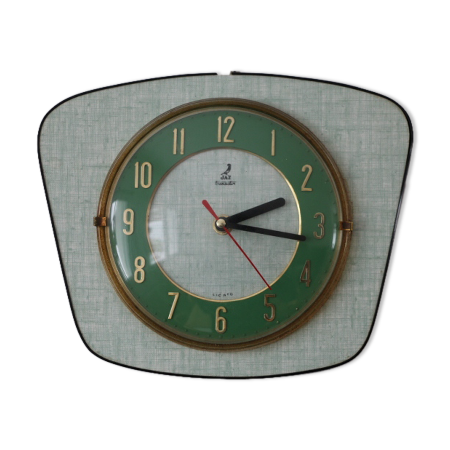 JAZ green formica wall clock