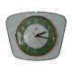 JAZ green formica wall clock