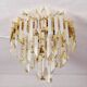 Mid-century modern Italian Venini chandelier in Murano glass Triedri