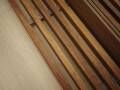 Danish solid mahogany mirror with slatted shelf, 1970s