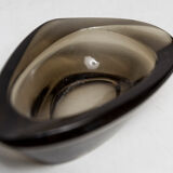 Asymmetrical ashtray Murano smoked 1960