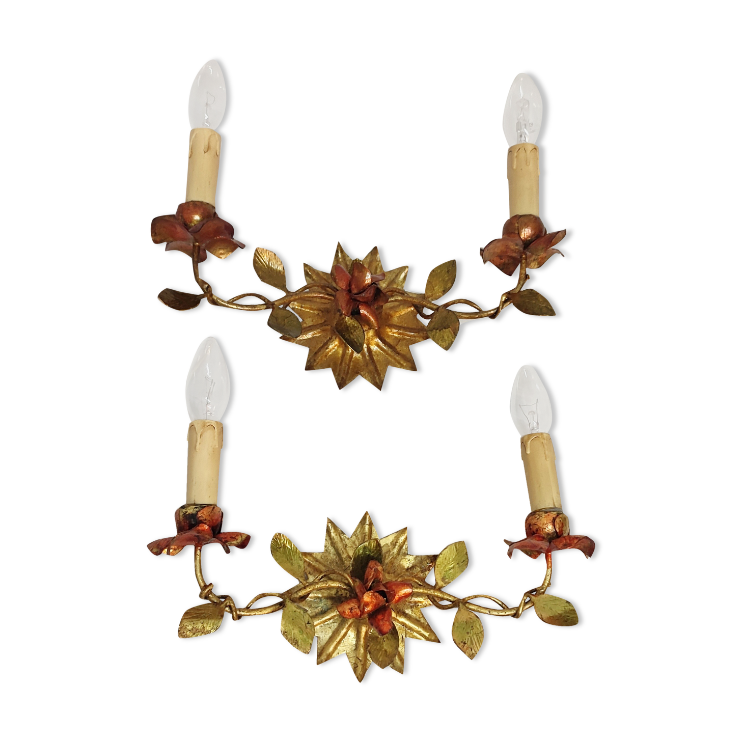Appliques de forgeage dorées, Espagne années 1940