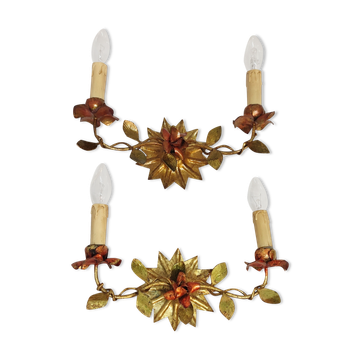 Appliques de forgeage dorées, Espagne années 1940