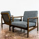 Pair of Restored Black B-7522 armchairs by Zenon Bączyk, 1960’s