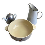Pitcher, salad bowl, vintage teapot
