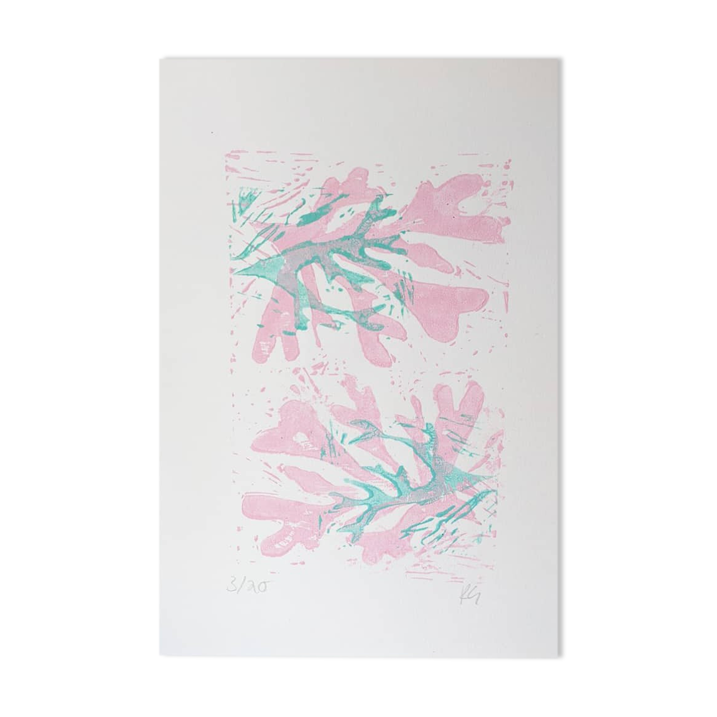 Turquoise Pinky Seaweed Splashes