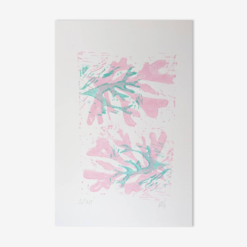 Turquoise Pinky Seaweed Splashes