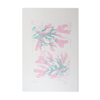 Turquoise Pinky Seaweed Splashes