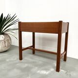 Carved teak bedside table, Arne Wahl Iversen