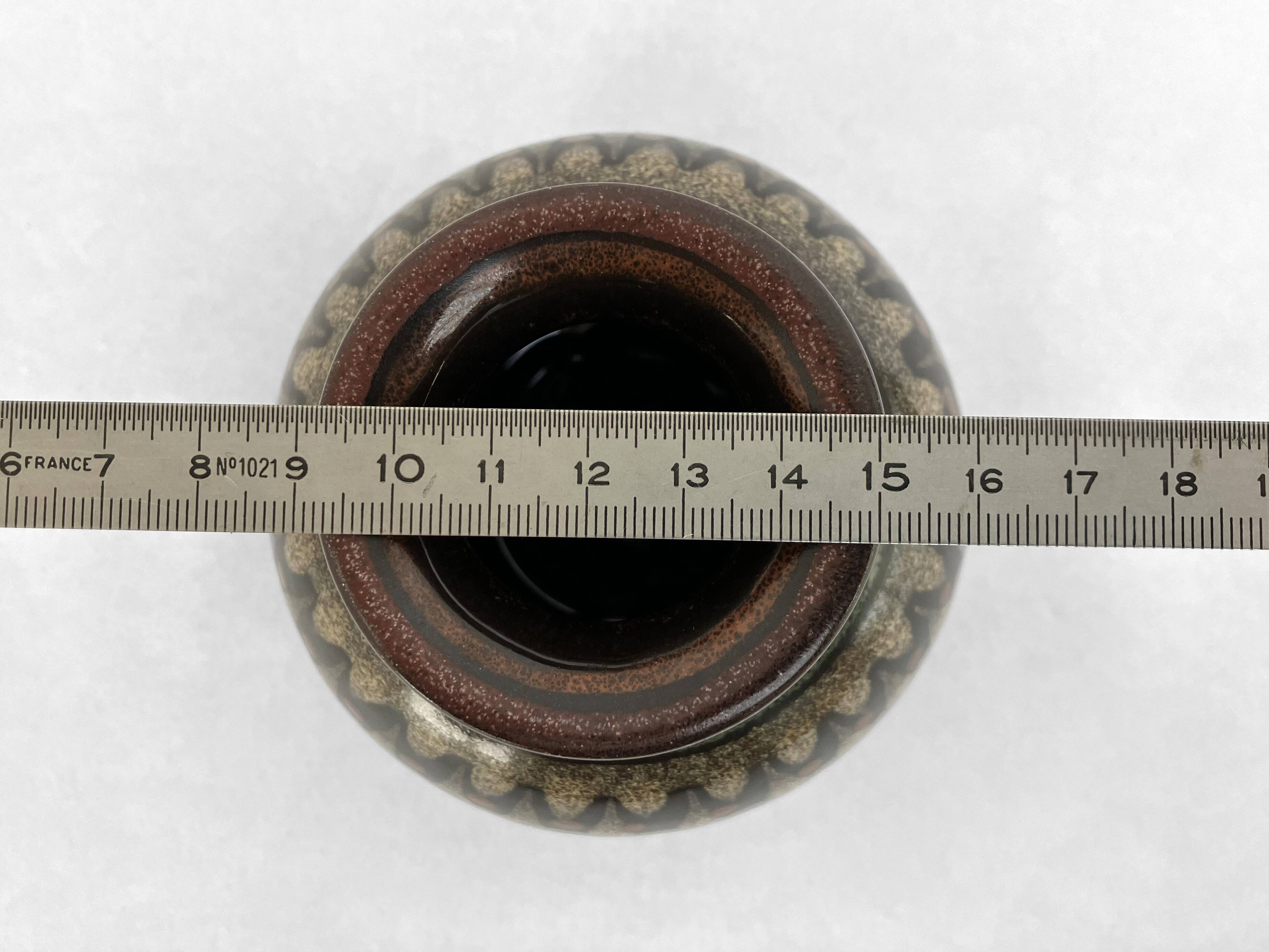 Small KMK glazed stoneware vase • Vintage 80s • West Germany