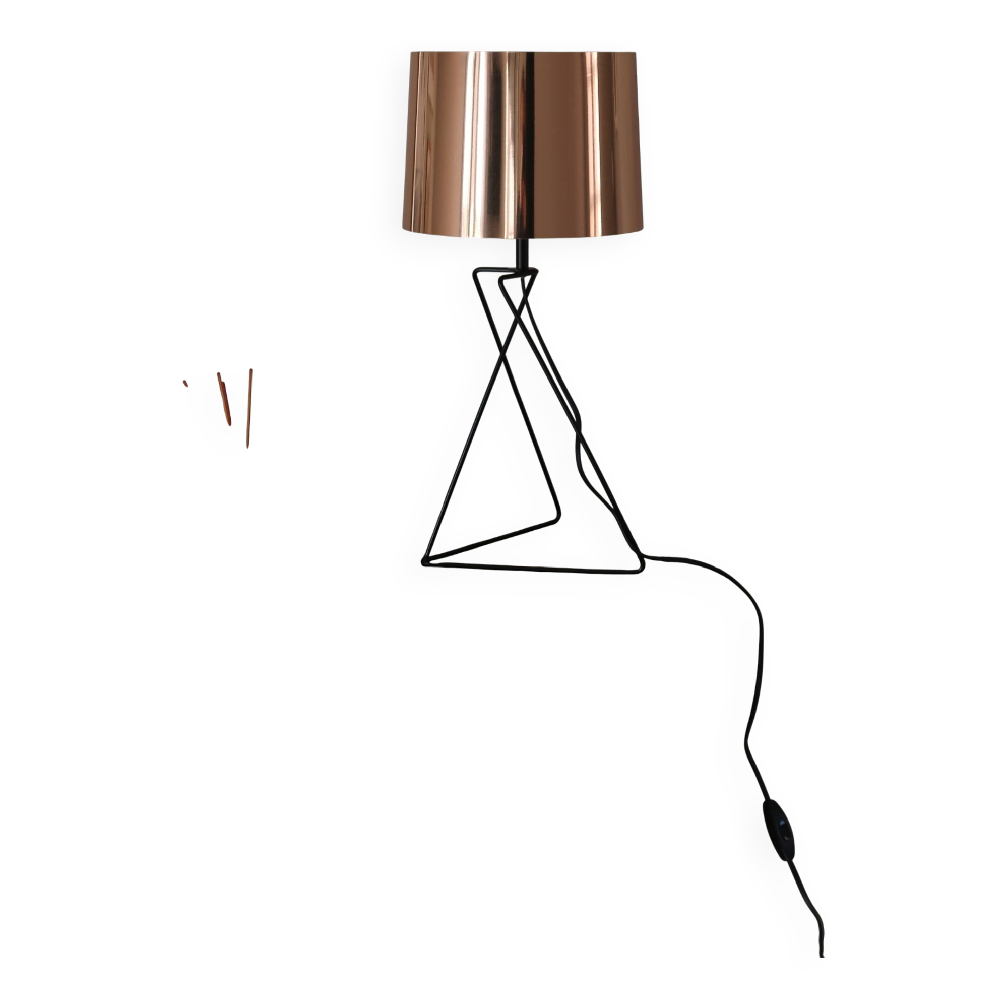Lampe à poser design industriel, Cuivre et Métal