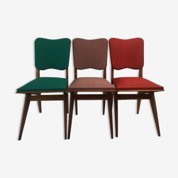 3 chaises vintage