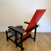 Red and Blue Chair in the Style of Gerrit Rietveld – De Stijl Movement