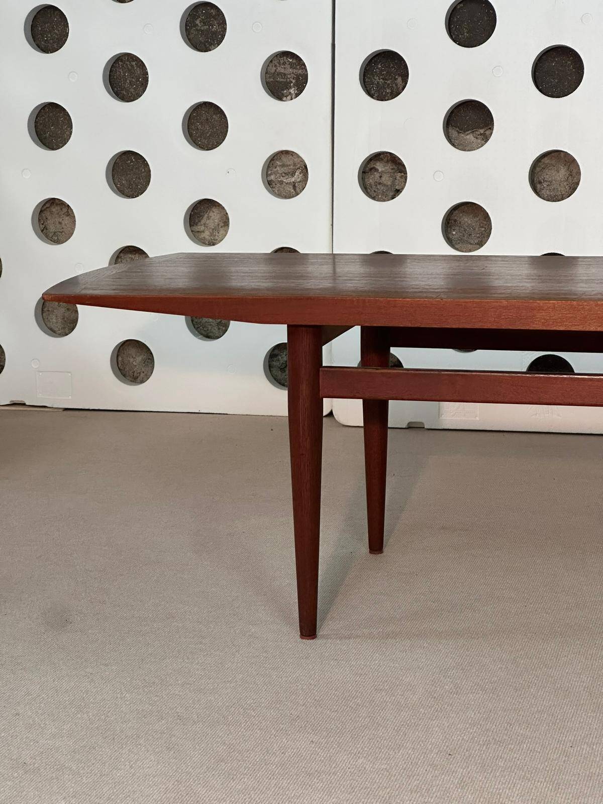 Vintage Scandinavian teak coffee table - 1960s