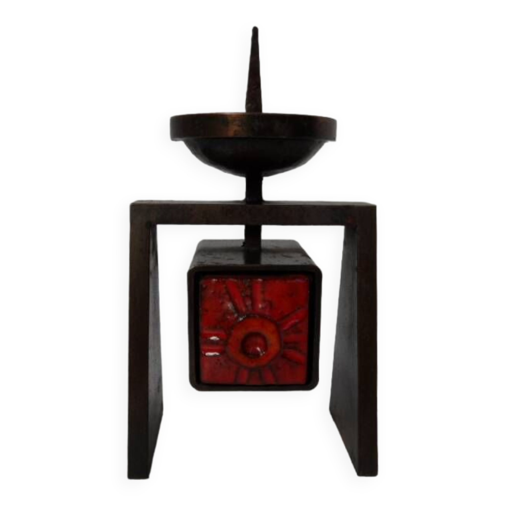Bougeoir vintage en bronze 1960