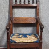 Louis XIII period armchair in solid wood