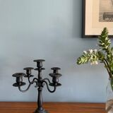 Seletti chandelier in rococo style in black metal