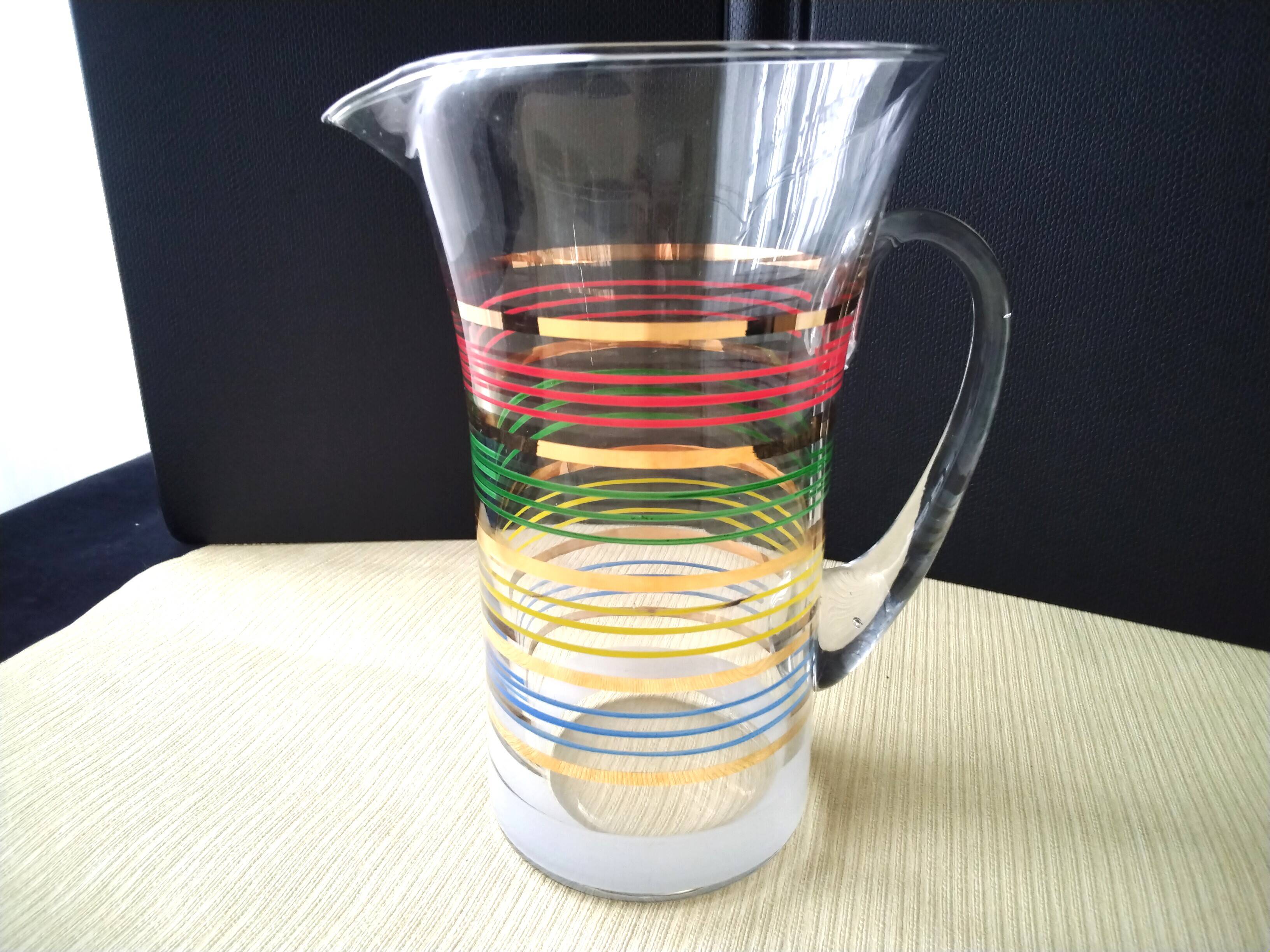 Water carafe, vintage pitcher from the 50s
