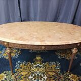 Coffee table in brass and marble 1960