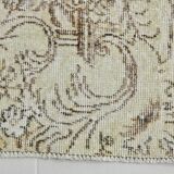 Tapis Persan Vintage Crème Fait Main, Élégance Florale Classique, 194x328