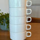 Stackable ceramic cups from Sarreguemines