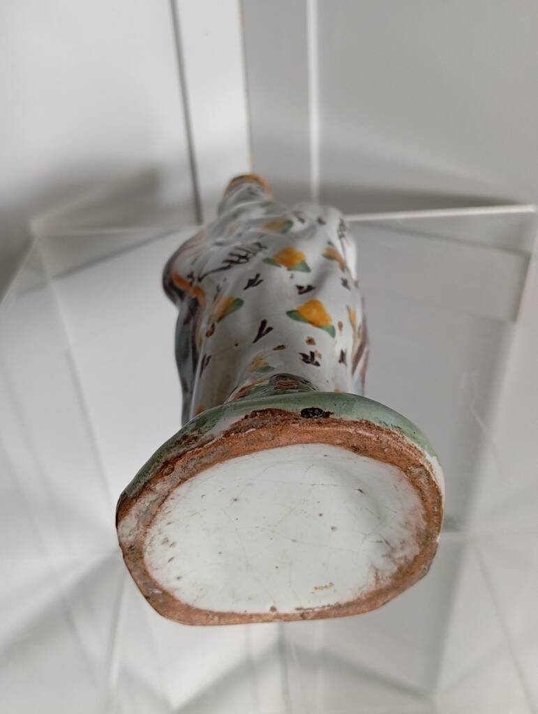 Virgin and Child in polychrome earthenware, 18th century, Nevers