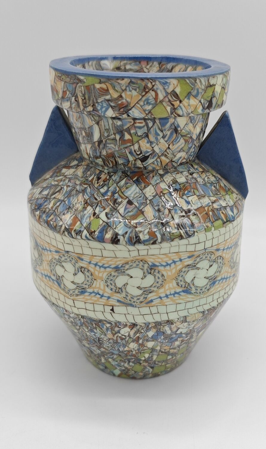 Gerbino vallauris art deco vase with propellers