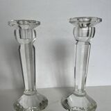 Pair of crystal candlesticks