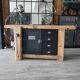 Old workbench furniture by trade four drawers and a door