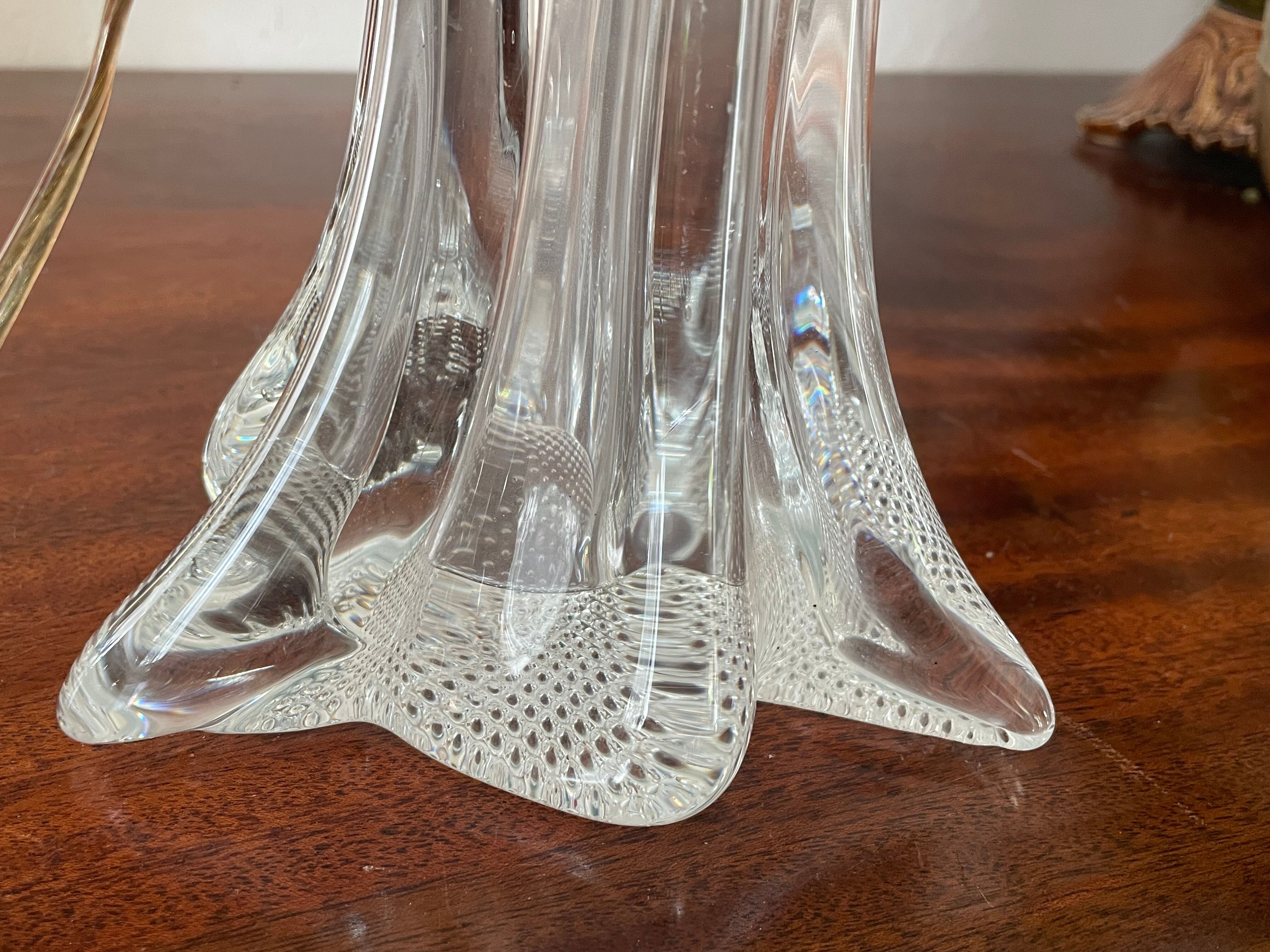 Pied de lampe en cristal 35cm