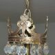 Suspension chandelier with metal and glass grapevines manufactured 60's / 70's