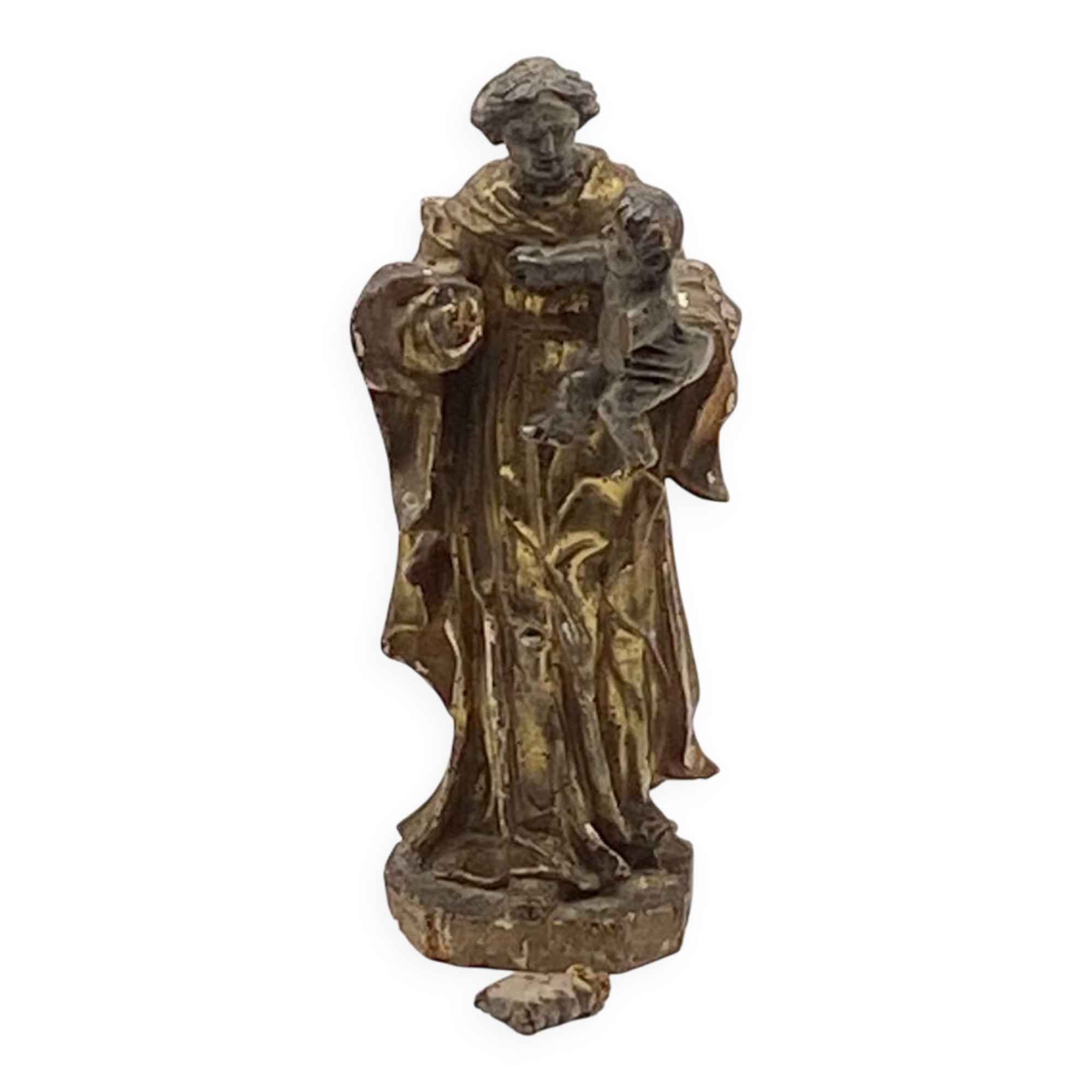 Antique wooden sculpture, Virgin and Child, 17th century
