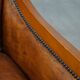 Sheep leather Art Deco design armchair combined with wood