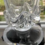 Daum vase, crystal blown and worked hot