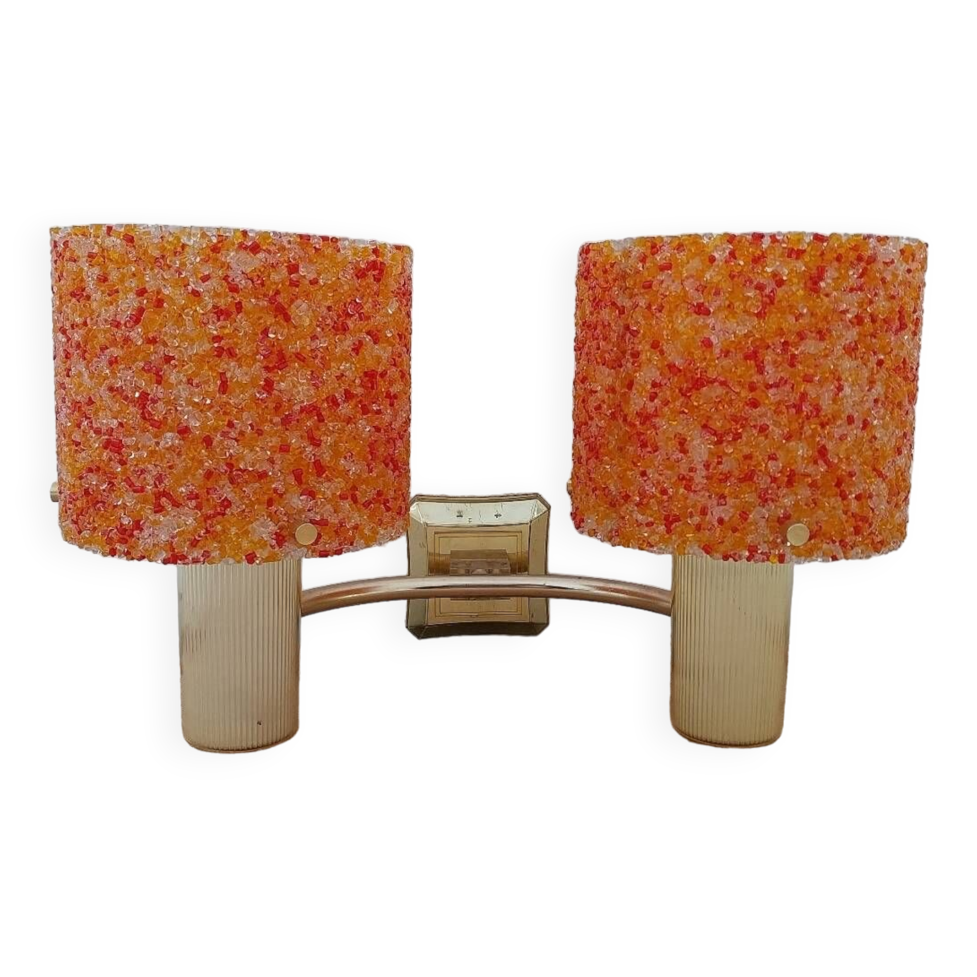 Orange perspex wall light