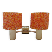 Orange perspex wall light