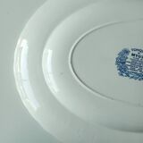 Plat ovale ancien Tonquin par Myott Staffordshire, couleur bleu et blanc