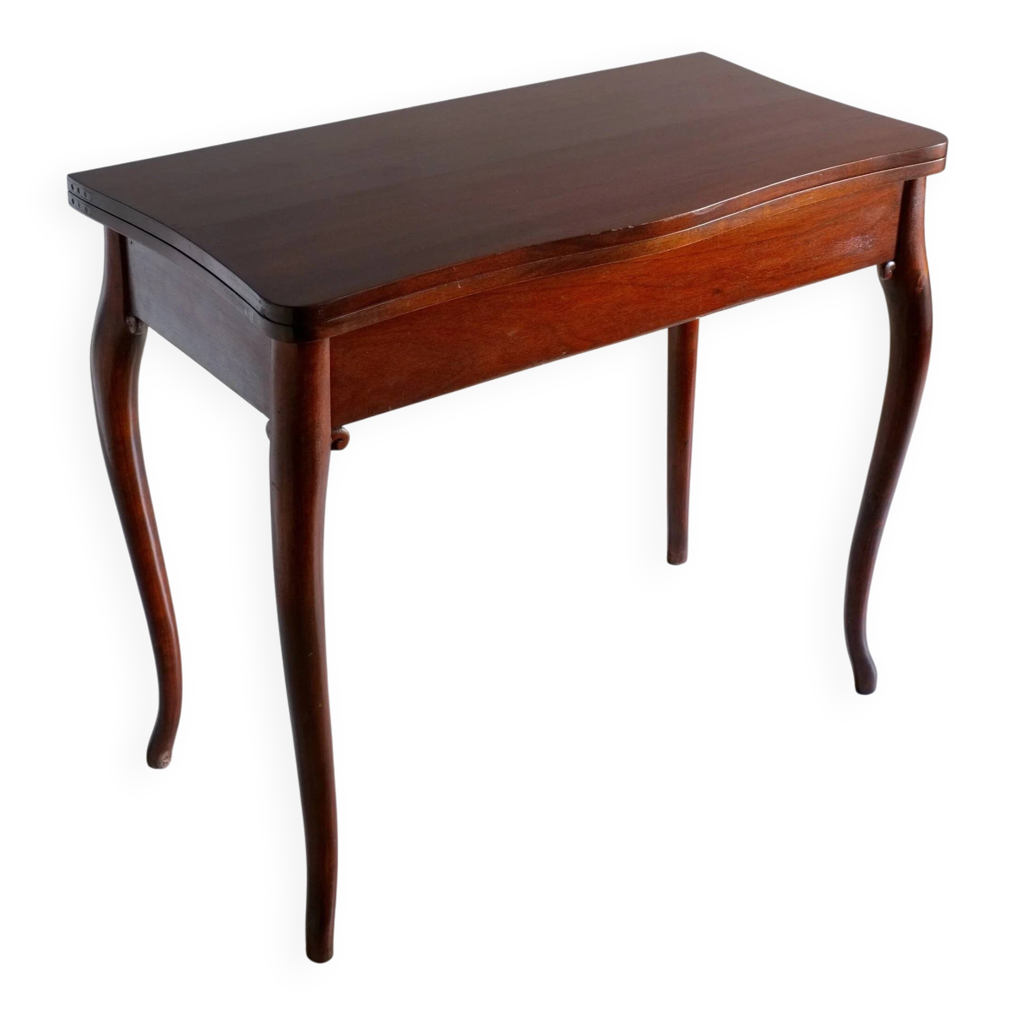 Antique mahogany console folding table | France
